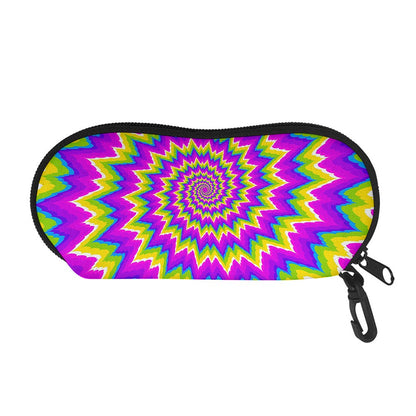 Abstract Spiral Moving Optical Illusion Glasses Case