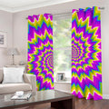Abstract Spiral Moving Optical Illusion Grommet Curtains