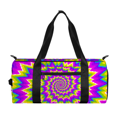 Abstract Spiral Moving Optical Illusion Gym Bag