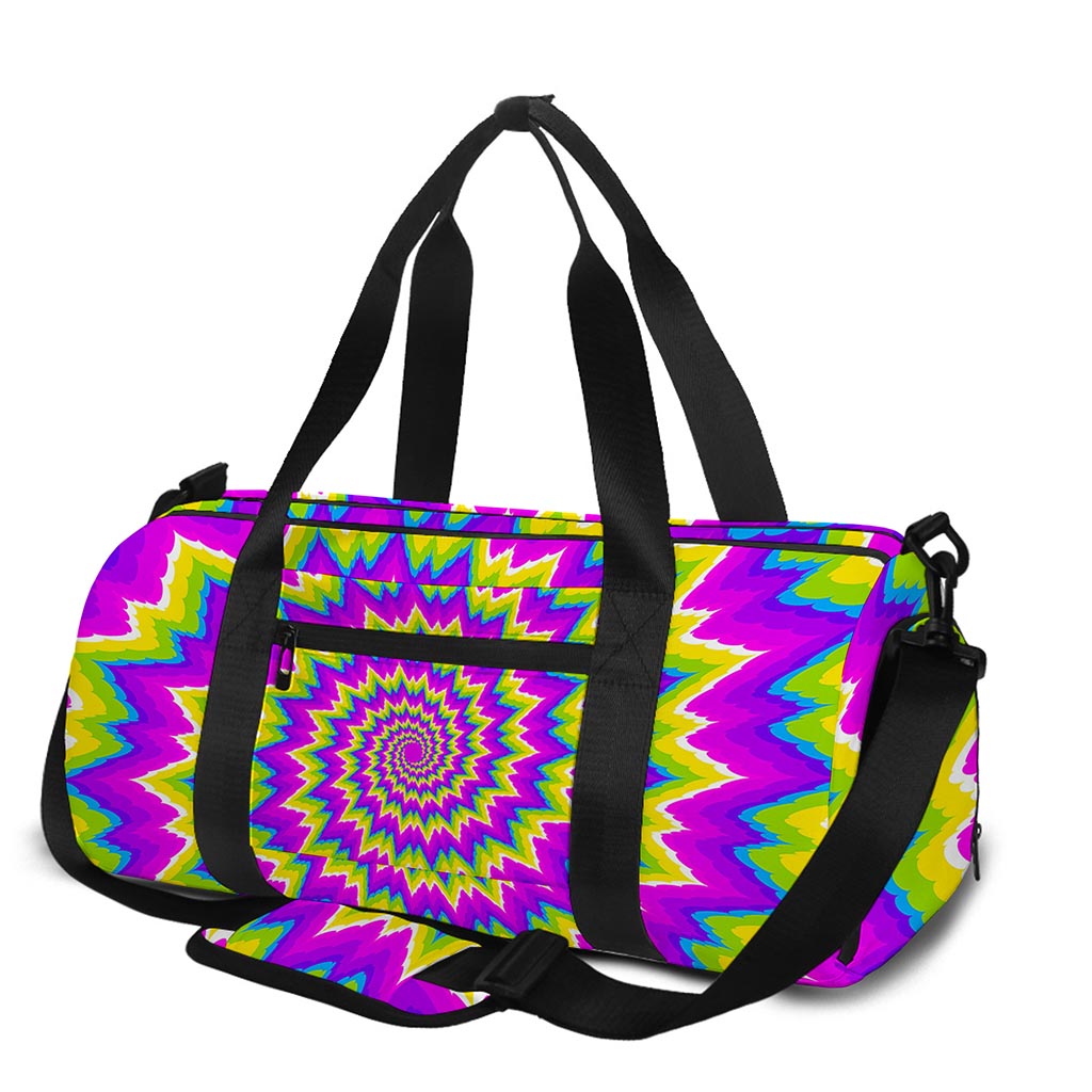 Abstract Spiral Moving Optical Illusion Gym Bag