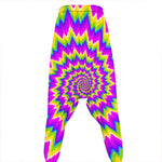 Abstract Spiral Moving Optical Illusion Hammer Pants