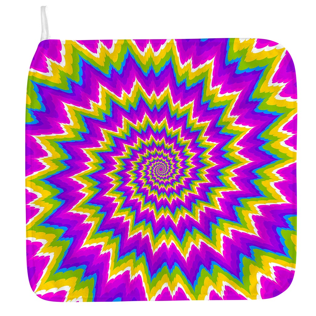 Abstract Spiral Moving Optical Illusion Hand Towel