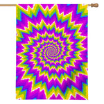 Abstract Spiral Moving Optical Illusion House Flag