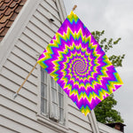 Abstract Spiral Moving Optical Illusion House Flag