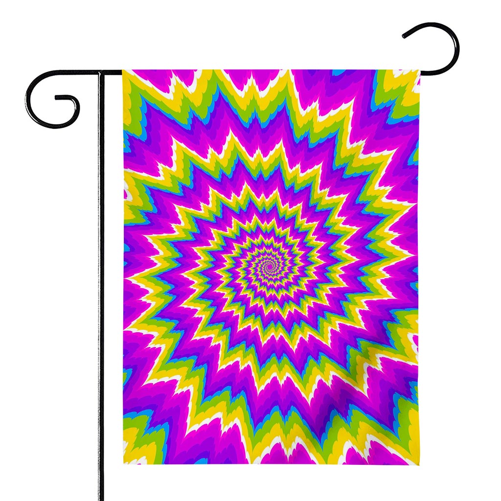 Abstract Spiral Moving Optical Illusion House Flag