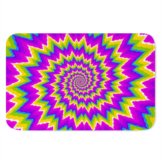 Abstract Spiral Moving Optical Illusion Indoor Door Mat