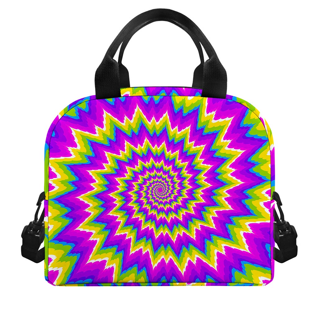 Abstract Spiral Moving Optical Illusion Insulated Lunch Bag