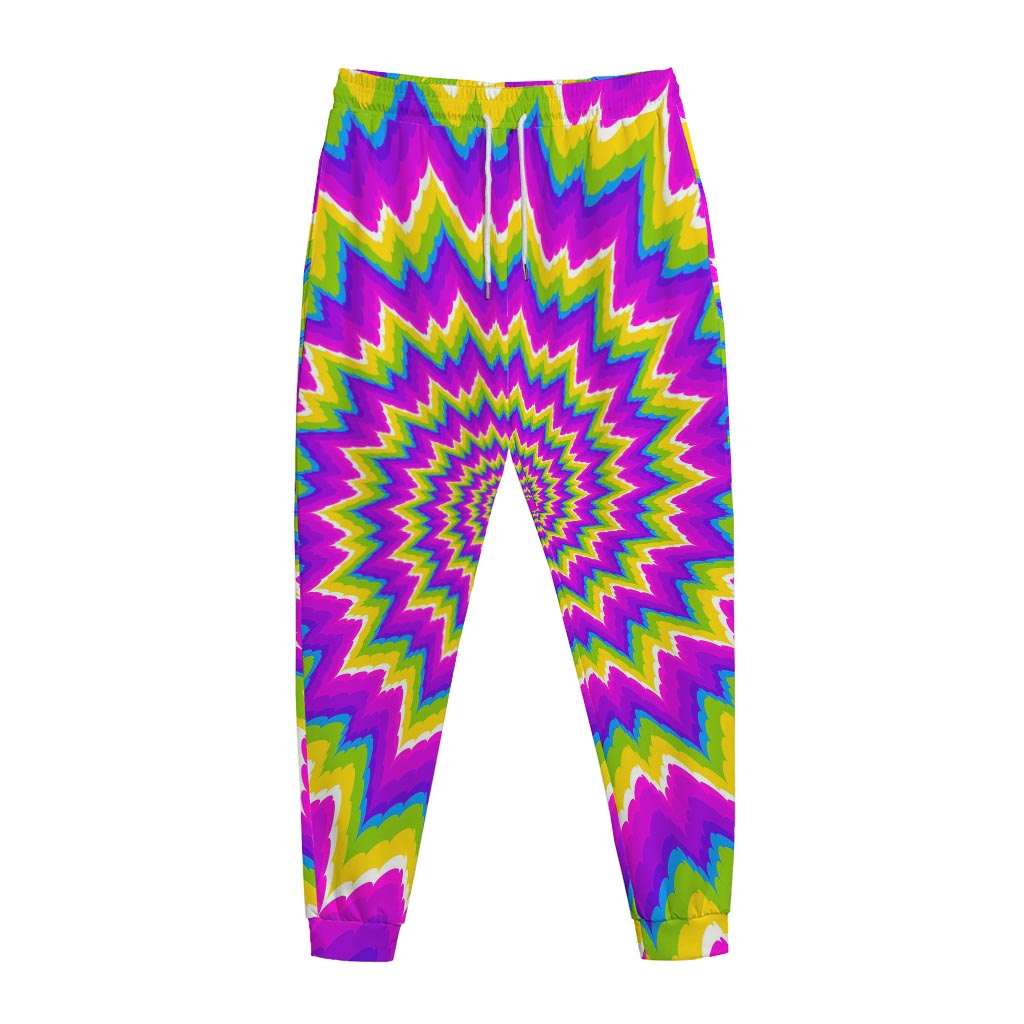 Abstract Spiral Moving Optical Illusion Jogger Pants