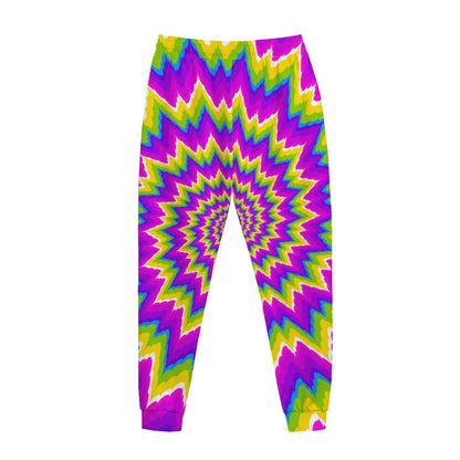 Abstract Spiral Moving Optical Illusion Jogger Pants