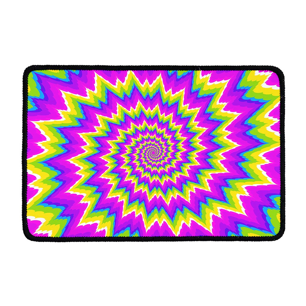 Abstract Spiral Moving Optical Illusion Kitchen Mat
