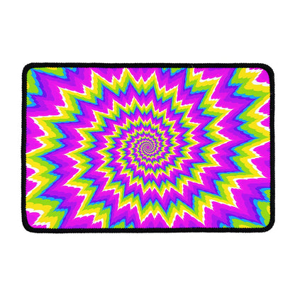 Abstract Spiral Moving Optical Illusion Kitchen Mat