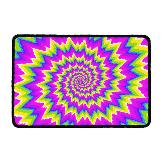 Abstract Spiral Moving Optical Illusion Kitchen Mat