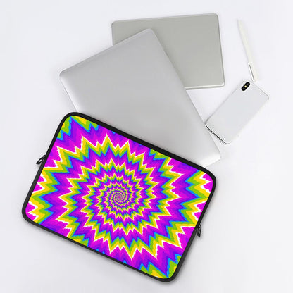 Abstract Spiral Moving Optical Illusion Laptop Sleeve