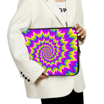Abstract Spiral Moving Optical Illusion Laptop Sleeve