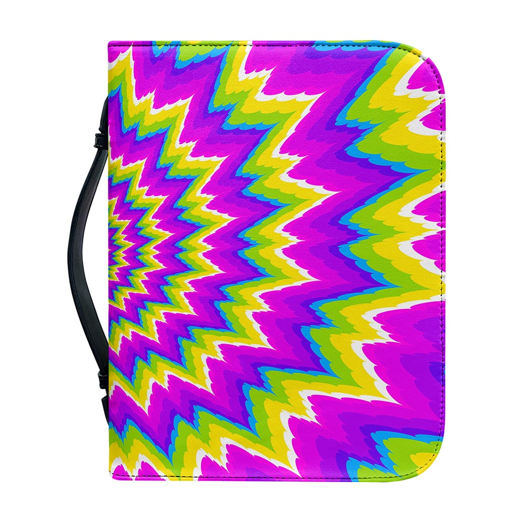 Abstract Spiral Moving Optical Illusion Leather Bible Cover