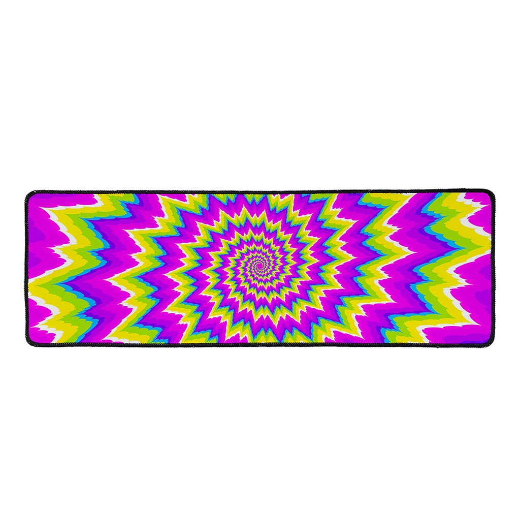 Abstract Spiral Moving Optical Illusion Long Kitchen Mat