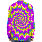 Abstract Spiral Moving Optical Illusion Long Sleeve Baseball Jersey