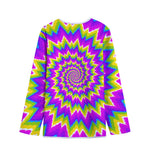 Abstract Spiral Moving Optical Illusion Long Sleeve Short Coat