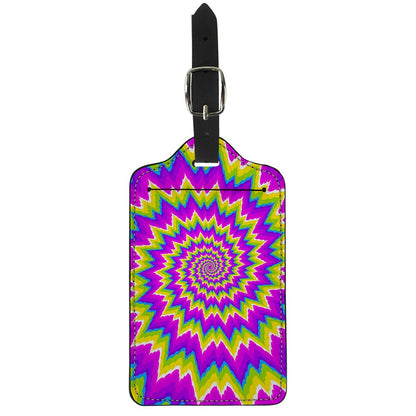 Abstract Spiral Moving Optical Illusion Luggage Tag