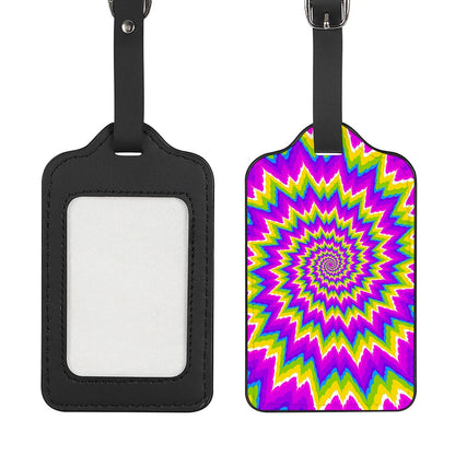 Abstract Spiral Moving Optical Illusion Luggage Tag