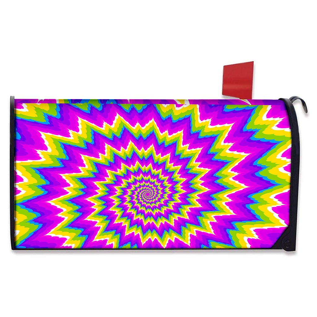 Abstract Spiral Moving Optical Illusion Mailbox Cover