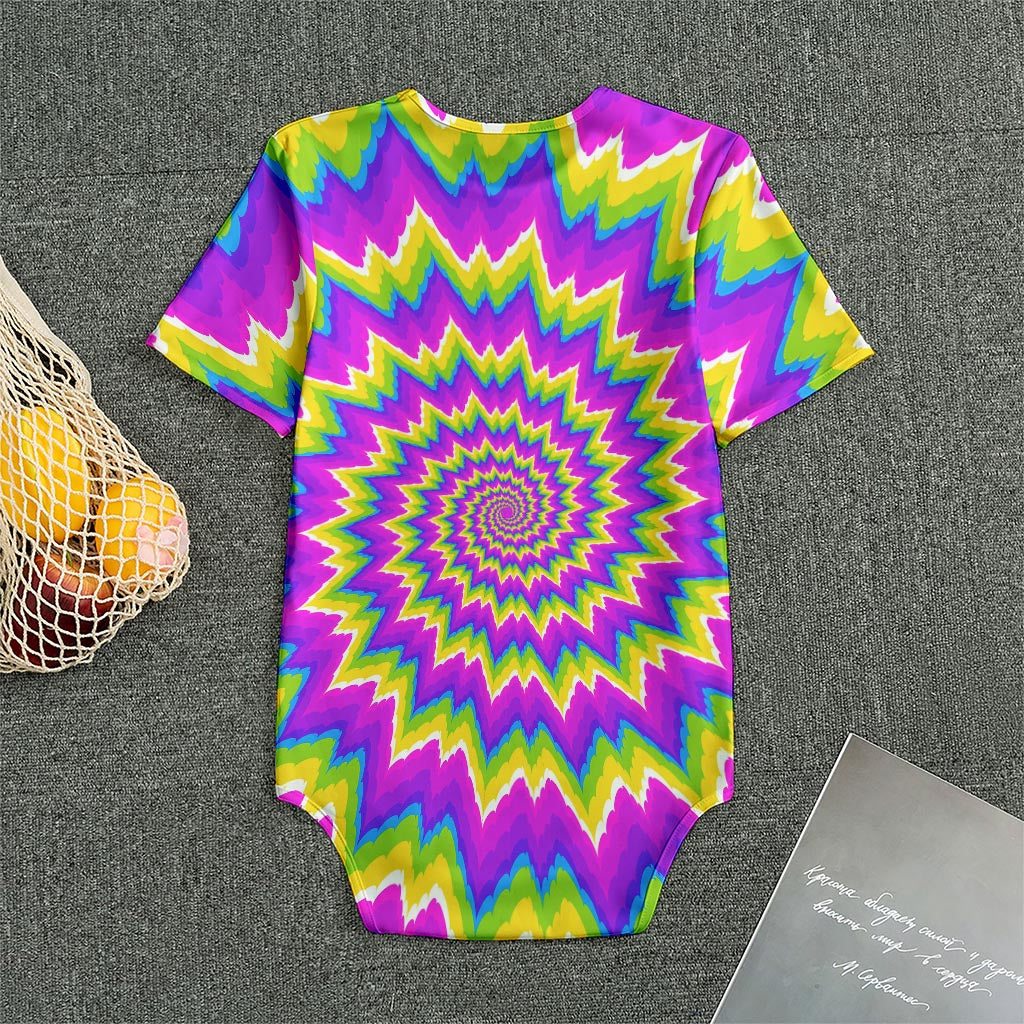 Abstract Spiral Moving Optical Illusion Men's Bodysuit