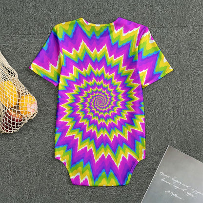 Abstract Spiral Moving Optical Illusion Men's Bodysuit