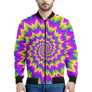 Abstract Spiral Moving Optical Illusion Men's Bomber Jacket