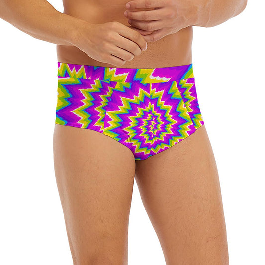 Abstract Spiral Moving Optical Illusion Men's Briefs