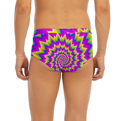 Abstract Spiral Moving Optical Illusion Men's Briefs
