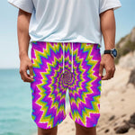 Abstract Spiral Moving Optical Illusion Men's Cargo Shorts