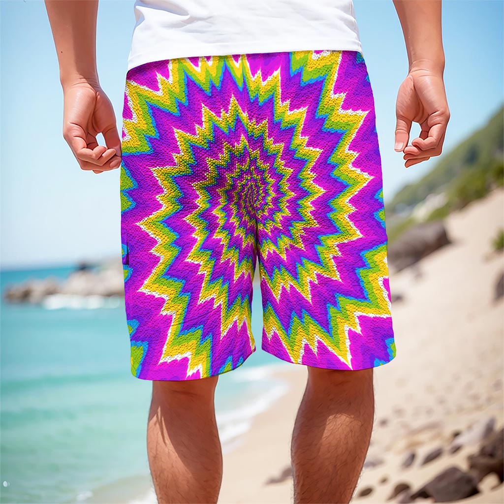 Abstract Spiral Moving Optical Illusion Men's Cargo Shorts
