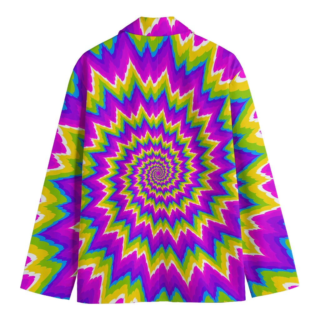 Abstract Spiral Moving Optical Illusion Men's Cotton Blazer