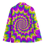 Abstract Spiral Moving Optical Illusion Men's Cotton Blazer