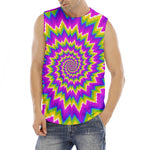 Abstract Spiral Moving Optical Illusion Men's Fitness Tank Top