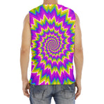 Abstract Spiral Moving Optical Illusion Men's Fitness Tank Top
