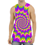 Abstract Spiral Moving Optical Illusion Men's Muscle Tank Top
