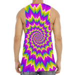 Abstract Spiral Moving Optical Illusion Men's Muscle Tank Top