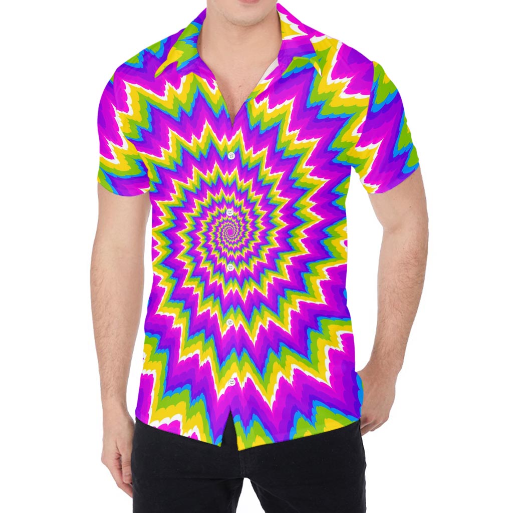 Abstract Spiral Moving Optical Illusion Men's Shirt