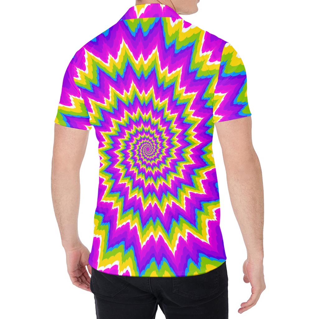 Abstract Spiral Moving Optical Illusion Men's Shirt