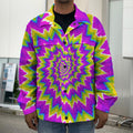 Abstract Spiral Moving Optical Illusion Men's Shirt Jacket