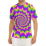 Abstract Spiral Moving Optical Illusion Men's Short Sleeve Rash Guard