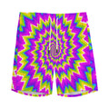 Abstract Spiral Moving Optical Illusion Men's Athletic Shorts