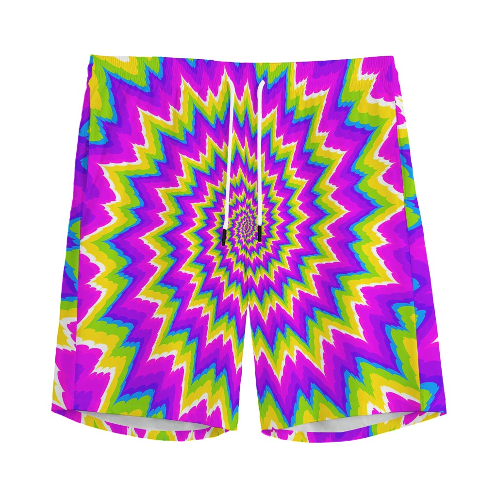 Abstract Spiral Moving Optical Illusion Men's Sports Shorts