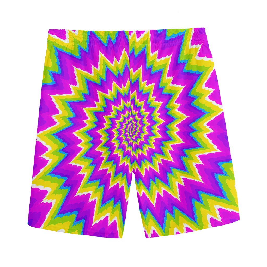 Abstract Spiral Moving Optical Illusion Men's Sports Shorts