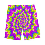 Abstract Spiral Moving Optical Illusion Men's Sports Shorts