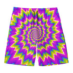 Abstract Spiral Moving Optical Illusion Men's Swim Trunks