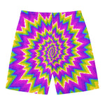 Abstract Spiral Moving Optical Illusion Men's Swim Trunks