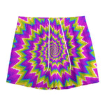 Abstract Spiral Moving Optical Illusion Mesh Shorts