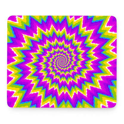 Abstract Spiral Moving Optical Illusion Mouse Pad